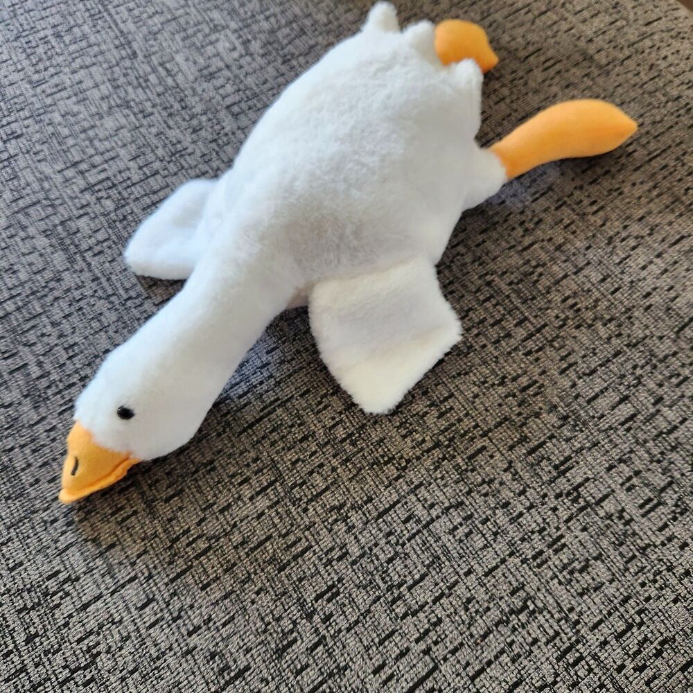 White Cute Goose Plush-Soft Swan Stuffed Animal Pillow Huge Cozy Goose. NEW!! - Picture 12 of 12
